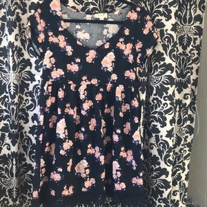 Floral black dress